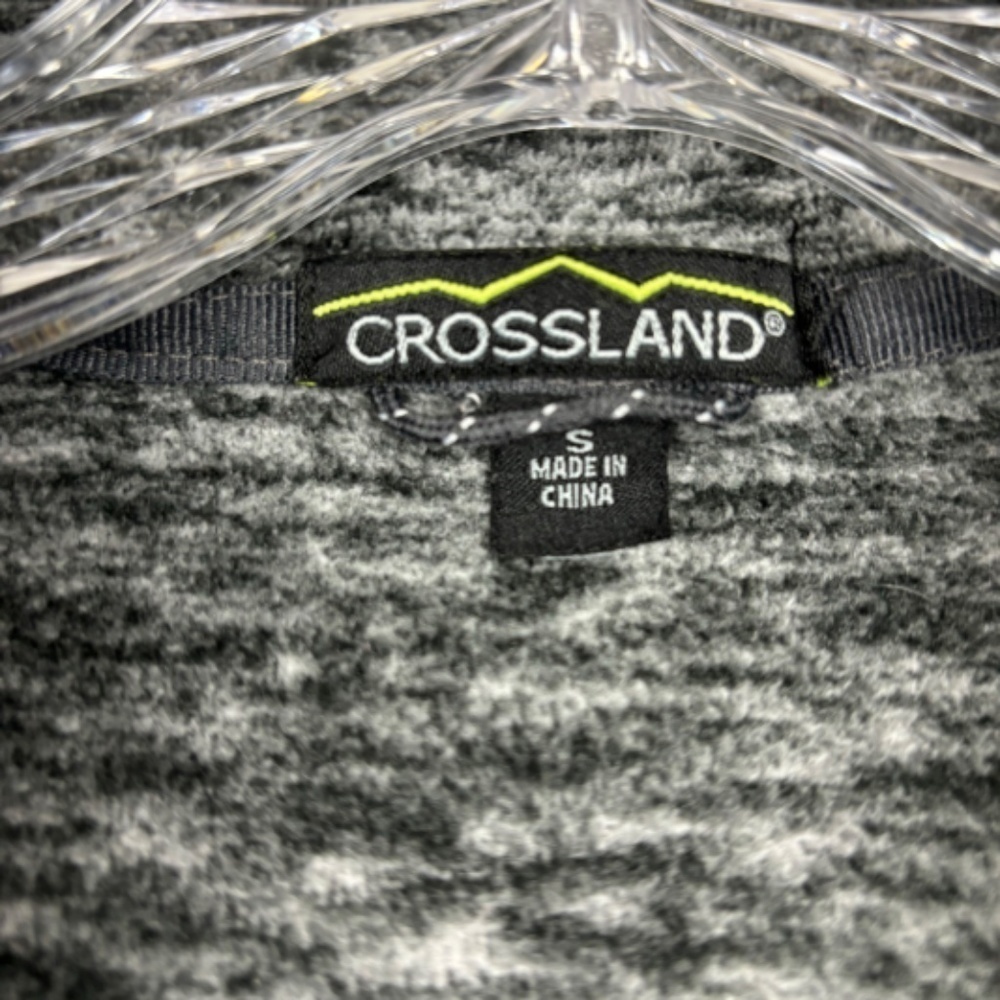 Crossland - Gray Long Sleeved North America full zip Fleece Men’s S - Picture 4 of 10
